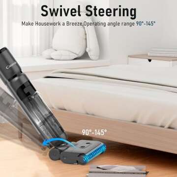Casavok Wet Dry Vacuum Cleaner, Cordless Vacuum and Mop Combo for Hard Floors and Home, Self-Cleaning System with Voice Prompts and Digital Display for Gift