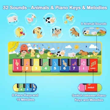 FOKI Floor Piano Mat for Toddlers - Fun Musical Gift