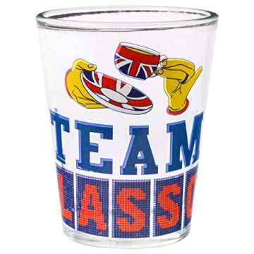 Silver Buffalo Ted Lasso Quotes 4 Pack Mini Glass Set, 1.5 Ounces