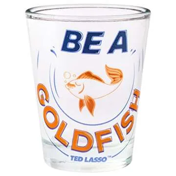 Silver Buffalo Ted Lasso Quotes 4 Pack Mini Glass Set, 1.5 Ounces