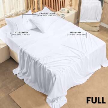 Utopia Bedding Full Bed Sheets Set - 4 Piece Bedding - Brushed Microfiber - Shrinkage and Fade Resis...