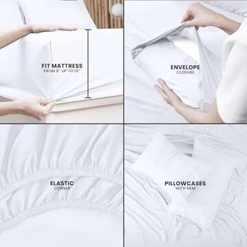 Utopia Bedding Full Bed Sheets Set - 4 Piece Bedding - Brushed Microfiber - Shrinkage and Fade Resistant - Easy Care (Full, White)