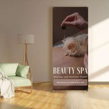 BillyPrint Custom Banner with X Stand 32" x 71" | Personalized X Banner Stand for Advertising, Stores, TradeShow, Restaurant, Event, Birthday & Party | Fast delivery | HD Print With Travel Bag - 1 unit