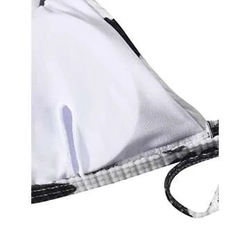 SOLY HUX Cow Print Halter Bikini Set for Women