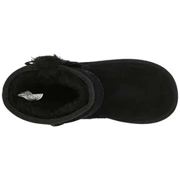 Koolaburra by UGG unisex child Victoria Short Fashion Boot, Black, 7 Toddler US