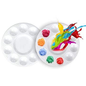 FANDAMEI Round Paint Palette Tray, Perfect for All Ages