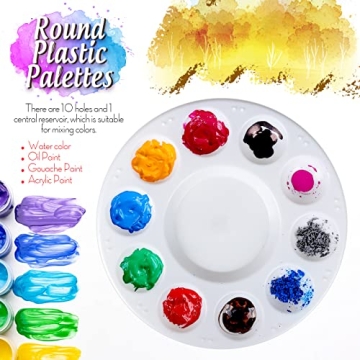 FANDAMEI Round Paint Palette Tray, Perfect for All Ages