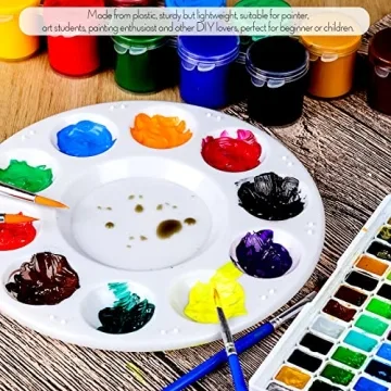 FANDAMEI Round Paint Palette Tray, Perfect for All Ages