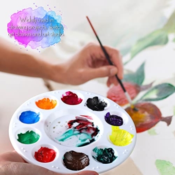 FANDAMEI Round Paint Palette Tray, Perfect for All Ages