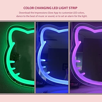 Hello Kitty LED Makeup Mirror with App Control for Vanity