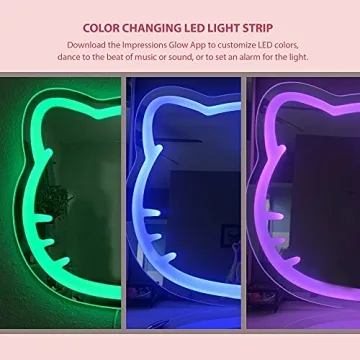Hello Kitty LED Makeup Mirror with App Control for Vanity