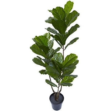 Vibrant Nearly Natural Fiddle Leaf Fig Tree - 65IN