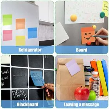 700 Sheets 14 Pads Transparent Sticky Notes Colorful Clear Sticky Notes Waterproof Adhesive Memo Pad See Through Post Self Stick Colored Notes Message Reminder 3 x 3,3 x 2 Inch (Bright Colors)