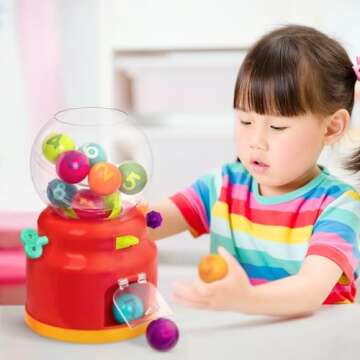Battat – Bubble Dispenser For Kids – Mini Vending Machine Toy – 10 Colorful Number Balls – N...