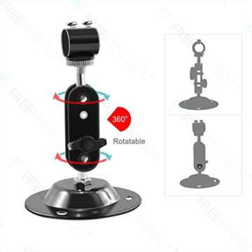 FreeMascot 360 Degree Stand with 12mm-16mm Mount Holder for Laser Pointer/Laser Pen/Flashlight (Black) (Diameter 12mm Mount)