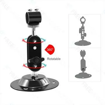 FreeMascot 360 Degree Stand with 12mm-16mm Mount Holder for Laser Pointer/Laser Pen/Flashlight (Black) (Diameter 12mm Mount)