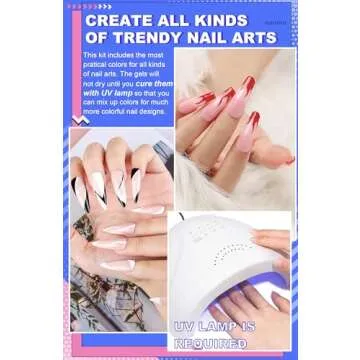 Kredioo Gel Nail Polish Liner Nail Art 12 Colors Halloween Nails UV Lamp Soak-off Polishes Pigmented...