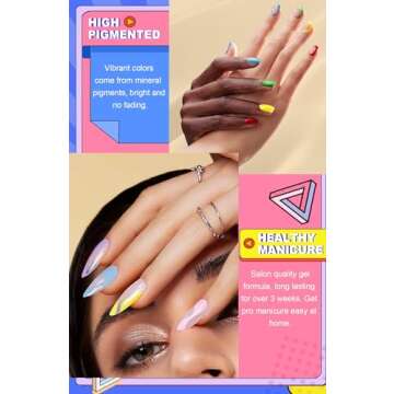 Kredioo Gel Nail Polish Liner Nail Art 12 Colors Halloween Nails UV Lamp Soak-off Polishes Pigmented with Thin Brush Beginners Manicure DIY At Home Salon Quality