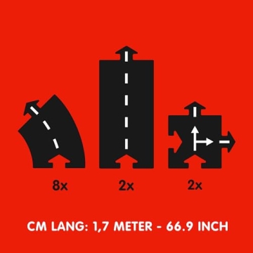 Waytoplay Ringroad 12-Piece Toy Car Track Flexible Durable