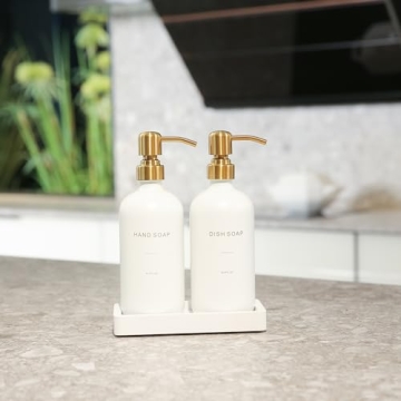 Prus Waso Gold Soap Dispenser Set Perfect for Modern Decor