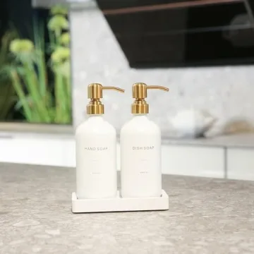 Prus Waso Gold Soap Dispenser Set Perfect for Modern Decor