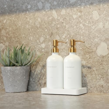 Prus Waso Gold Soap Dispenser Set Perfect for Modern Decor