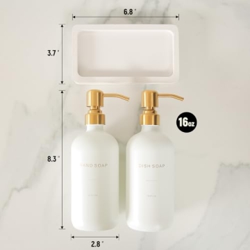 Prus Waso Gold Soap Dispenser Set Perfect for Modern Decor