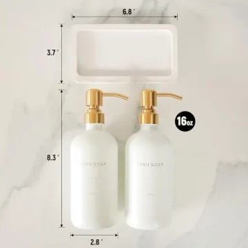 Prus Waso Gold Soap Dispenser Set Perfect for Modern Decor