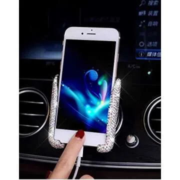 SUNCARACCL Bling Car Phone Holder for Women and Girls