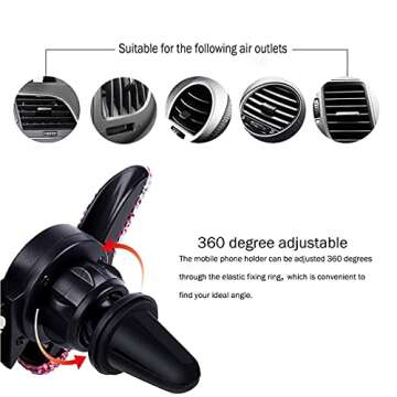 SUNCARACCL Bling Car Phone Holder for Women and Girls