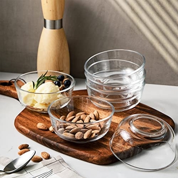 Sweejar 8 oz Mini Glass Bowls Set for Snacks and Desserts