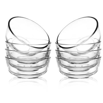 Sweejar 8 oz Mini Glass Bowls Set for Snacks and Desserts