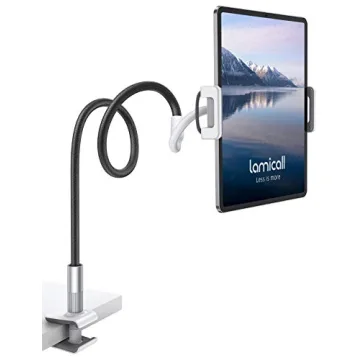 Lamicall Gooseneck Tablet Holder - Ultimate Flexible Arm Clip for iPads and Phones