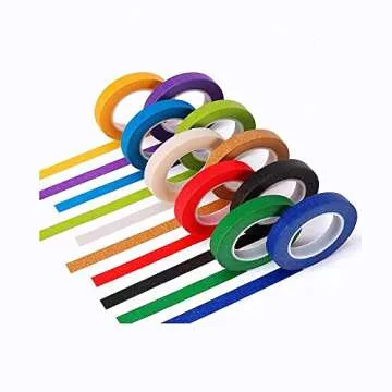 Zo.Yehaa Colored Masking Tape, 12 Colors Rolls Painters Tape Art Craft DIY Tape, Decorative Paper Tape for Kids Artist Teachers School Classroom Labeling Drafting Scrapbooking, 0.5inch x10.93yards