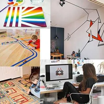 Zo.Yehaa Colored Masking Tape, 12 Colors Rolls Painters Tape Art Craft DIY Tape, Decorative Paper Tape for Kids Artist Teachers School Classroom Labeling Drafting Scrapbooking, 0.5inch x10.93yards