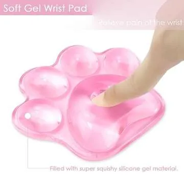 Arisase Cat Paw Wrist Rest Pad for Mouse Ergonomic Cute Wrist Rest Mouse Gel Wrist Support Cushion P...