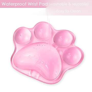 Arisase Cat Paw Wrist Rest Pad for Mouse Ergonomic Cute Wrist Rest Mouse Gel Wrist Support Cushion Pad Comfort Soft Hand Pain Relief Pad Silicone Wrist Rest for School Home Laptop&Computer (Pink)
