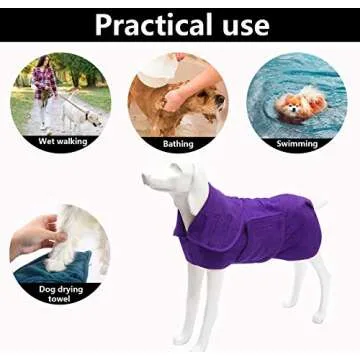 Geyecete Dog Drying Coat - Fast Dry Microfiber Towel