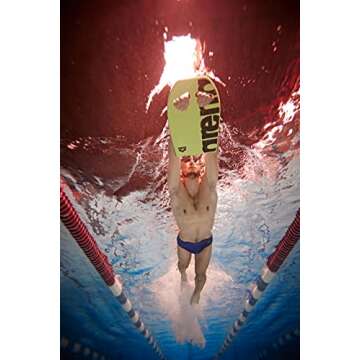 Arena Unisex Adult Swim Kickboard for Men and Women Swimming Training Aid Foam Boogie Board Pool Floats Exercise Equipment, Silver