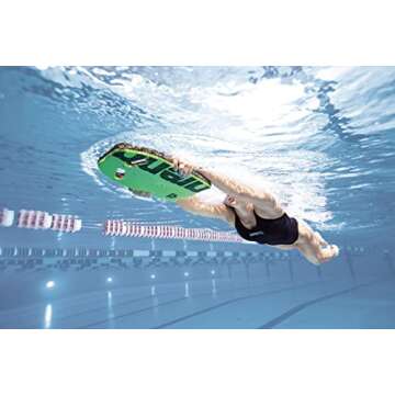 Arena Unisex Adult Swim Kickboard for Men and Women Swimming Training Aid Foam Boogie Board Pool Floats Exercise Equipment, Silver