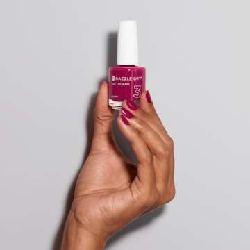 Dazzle Dry Nail Lacquer Raspberry Rush - Quick Dry & Non-Toxic