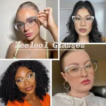 Zeelool Women's Oversized Stylish Metal Browline Cat Eye Glasses Ellen VFM0176-01 Silver