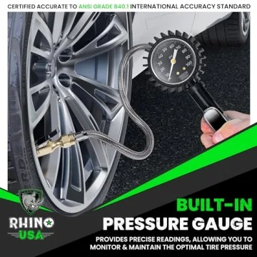 Rhino USA Tire Inflator - Durable, Accurate & Easy to Use