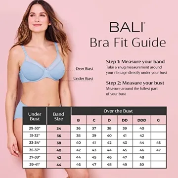 Bali Women's Ultra Light Convertible Bra in White, 38C