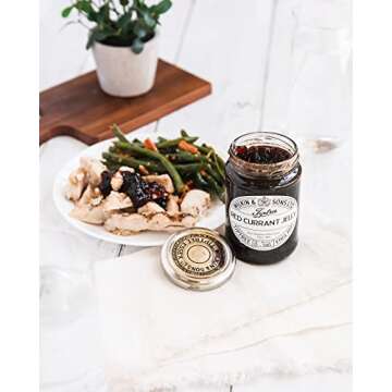 Tiptree Red Currant Jelly 12 Ounce Jar - Perfect for Spreads and Sauces