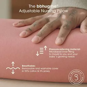 bbhugme Adjustable Nursing Pillow for Breastfeeding Support