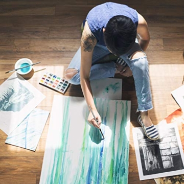 Nicpro 10 PCS Flat Paint Brush Set for All Artists