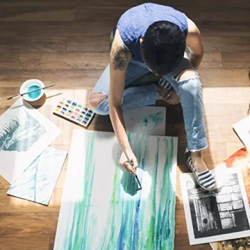 Nicpro 10 PCS Flat Paint Brush Set for All Artists