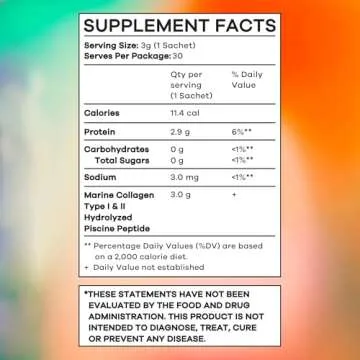 Vida Glow Marine Collagen Powder - Anti Aging Supplement with Collagen Peptides, Promotes Glowing Sk...