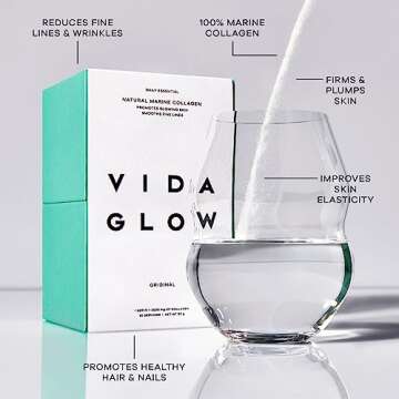 Vida Glow Marine Collagen - Anti Aging Supplement for Glowing Skin